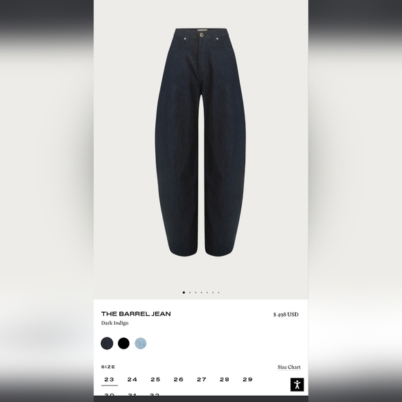 SAME Los Angeles The Barrel Jean Deep Indigo 28 $498 Instore 100%Japanese Denim - Picture 7 of 11